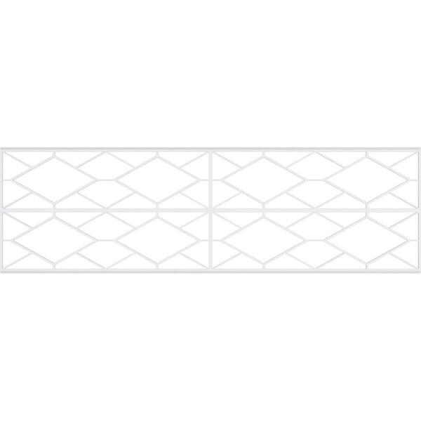 Set Of Four Panels For 94 1/2W X 28 1/4H Hudson Fretwork Wainscot Wall Paneling